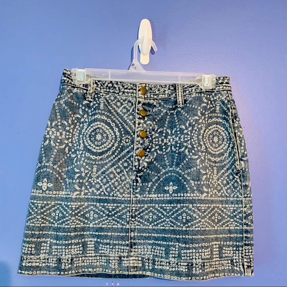 Free people pattern skirt with pockets